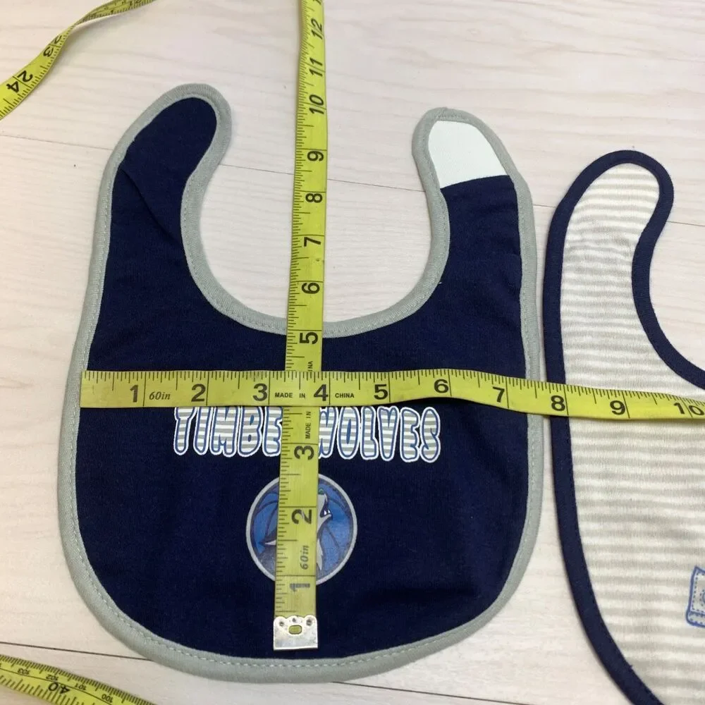 NBA Timberwolves Basketball‎ Unisex Baby Bib Infant Newborn 3 Piece Set One Size